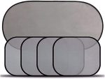 Set 5 perdele auto pentru protectie solara, universale, culoare Neagra