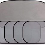 Set 5 perdele auto pentru protectie solara, universale, culoare Neagra