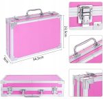 Set 145 piese pentru pictura, pentru copii sau adulti, pixuri de colorat, creioane colorate si vopsele de pictura, cu geanta de transport ROZ, model AVX-WT-BLAKE145 - imagine 5