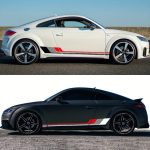 Set 2 stickere autoadezive Tuning, model "Racing Stripes V2", dimensiune 180 x 16,5 cm, culoare Alb + Gri + Rosu - imagine 4