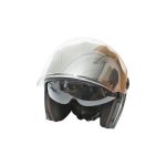 Casca moto tip jet neagra cu viziera transparenta si ochelari de soare marimea XL, model Urban - imagine 5