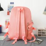 Set 4-in-1 pentru Scolari sau Prescolari - (rucsac, geanta de umar, plic elegant, penar), culoare ROZ cu IEPURAS, Cod AVX-WT-BUNN-PINK - imagine 4