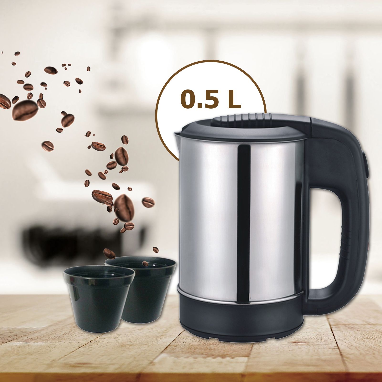 7081970616.jpg Termos electric, fierbator auto cu 2 cani, alimentare 12V, putere 250W, volum 500ml - imagine 1