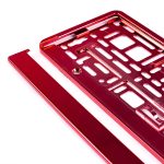 Suport numar inmatriculare din plastic, calitate Premium, culoare ROSIE - imagine 4