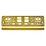 Suport numar inmatriculare din plastic, calitate Premium, culoare AURIU - imagine 2