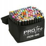 Set 120 Markere Profesionale pentru pasionatii de desen, cu cap dublu gros - subtire, cu geanta de depozitare, model AVX-WT-MDS-120 - imagine 4