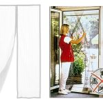 Plasa de tantari pentru usa, lavabila, culoare alba, 120 x 200 cm