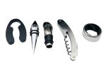 Set Cadou "Accesorii Vin in forma de Sticla, 6in1" culoare Neagra - imagine 4