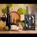 Set Cadou "Accesorii Vin in forma de Sticla, 6in1" culoare Neagra - imagine 5