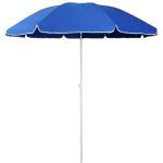 Umbrela de Plaja sau Gradina, culoare Albastra, model XL cu deschidere de pana la 160 cm