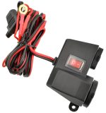 Priza de bricheta suplimentara, waterproof, 12V, 10A, cu 2 porturi incarcare USB, 5V, 2,1A, cu destinatie Moto, ATV, SSV, Quad, Off-Road - imagine 3