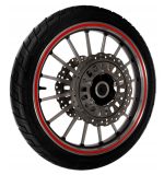 Set 16 ornamente Reflectorizante pentru jante auto, moto, culoare Rosie - imagine 3