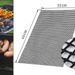 Covoras antiaderent din teflon pentru gatitul pe gratar, reutilizabil, lavabil, 40 x 33 cm