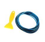 Banda decor interior crom TUNING, 5m, ALBASTRU - imagine 5