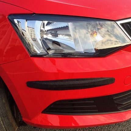 Set 2 bandouri de protectie bara, culoare Negru, finisaj Carbon