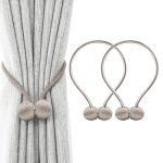 Bratara magnetica de prindere perdele/draperii, model BEIGE BALLS