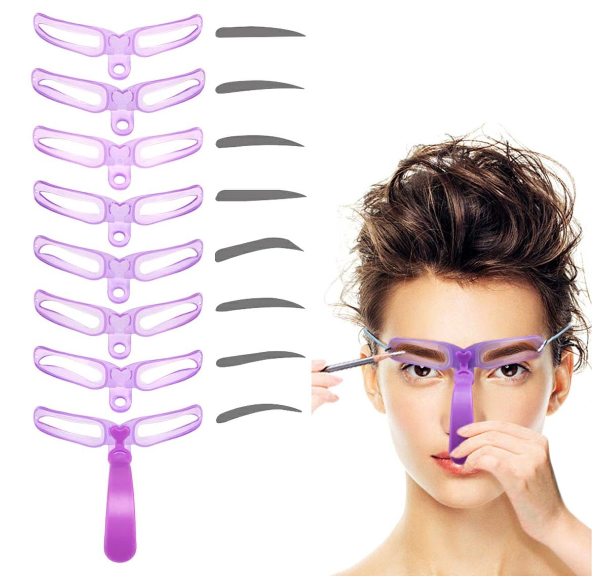 AG767_ag767_02.jpg Set 8 sabloane profesionale pentru modelare sprancene - imagine 1