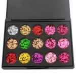Set machiaj 15 culori stralucitoare cu efect de sclipici pentru ochi/pleoape - imagine 4