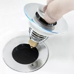 Dop scurgere chiuveta, universal, deschidere cu click, material oțel, diametru exterior 62 mm, culoare Argintiu - imagine 3