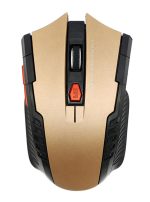 Mouse Optic Gaming Wireless, 1600 DPI, culoare Gold - imagine 2