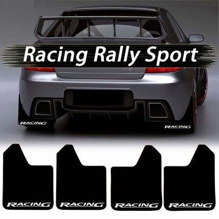 Set 4 Aparatori Noroi SPORT din cauciuc pentru autoturisme, universale, model Racing, dimensiune 30 x 23cm