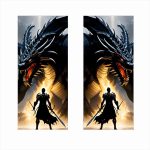 Set 2 stickere decorative pentru stalpii usilor, print autoadeziv de inalta rezolutie, dimensine 2 buc x 50 x 22 cm , cod: AVX-SSU-01 - imagine 2