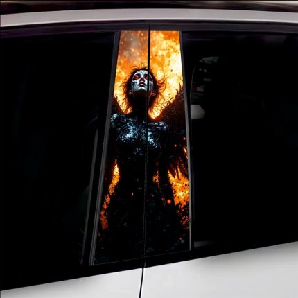 Set 2 stickere decorative pentru stalpii usilor, print autoadeziv de inalta rezolutie, dimensine 2 buc x 50 x 22 cm , cod: AVX-SSU-02