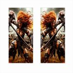 Set 2 stickere decorative pentru stalpii usilor, print autoadeziv de inalta rezolutie, dimensine 2 buc x 50 x 22 cm , cod: AVX-SSU-16 - imagine 2