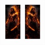 Set 2 stickere decorative pentru stalpii usilor, print autoadeziv de inalta rezolutie, dimensine 2 buc x 50 x 22 cm , cod: AVX-SSU-20 - imagine 2