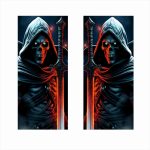 Set 2 stickere decorative pentru stalpii usilor, print autoadeziv de inalta rezolutie, dimensine 2 buc x 50 x 22 cm , cod: AVX-SSU-25 - imagine 2