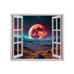 Folie imprimata color pentru decor perete locuinta, dimensiune 125 x 110cm, model: VIEW TO HAVEN 33 - imagine 2