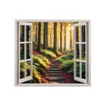 Folie imprimata color pentru decor perete locuinta, dimensiune 125 x 110cm, model: VIEW TO HAVEN 37 - imagine 2