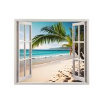 Folie imprimata color pentru decor perete locuinta, dimensiune 125 x 110cm, model: VIEW TO HAVEN 40 - imagine 2