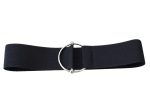 Curea elastica pentru pantaloni de dama, culoare neagra, cu catarama metalica - imagine 3