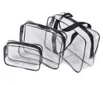 Set 3 organizatoare de cosmetice, transparente, ideale pentru calatorii - imagine 4