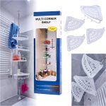 Organizator baie, raft de baie de tip "coltar" cu brat telescopic, cu 4 etajere si suport pentru prosop - imagine 9