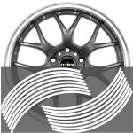 Set 16 inele din autocolant pentru jante culoare Alb Lucios