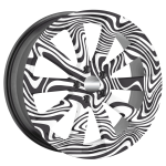 Set 4 Folii Imprimate Outdoor cu EcoSolvent, autoadezive, pentru decorarea jantelor auto, dimetru 60 cm, model FJT-09 - imagine 3