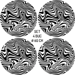 Set 4 Folii Imprimate Outdoor cu EcoSolvent, autoadezive, pentru decorarea jantelor auto, dimetru 60 cm, model FJT-09 - imagine 4