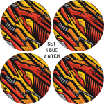 Set 4 Folii Imprimate Outdoor cu EcoSolvent, autoadezive, pentru decorarea jantelor auto, dimetru 60 cm, model FJT-13 - imagine 4