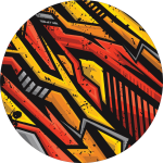 Set 4 Folii Imprimate Outdoor cu EcoSolvent, autoadezive, pentru decorarea jantelor auto, dimetru 60 cm, model FJT-13 - imagine 5