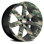 Set 4 Folii Imprimate Outdoor cu EcoSolvent, autoadezive, pentru decorarea jantelor auto, dimetru 60 cm, model FJT-19 - imagine 2