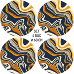 Set 4 Folii Imprimate Outdoor cu EcoSolvent, autoadezive, pentru decorarea jantelor auto, dimetru 60 cm, model FJT-21 - imagine 4