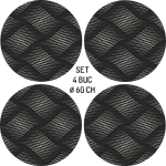 Set 4 Folii Imprimate Outdoor cu EcoSolvent, autoadezive, pentru decorarea jantelor auto, dimetru 60 cm, model FJT-23 - imagine 4