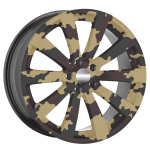 Set 4 Folii Imprimate Outdoor cu EcoSolvent, autoadezive, pentru decorarea jantelor auto, dimetru 60 cm, model FJT-27 - imagine 2