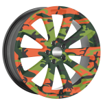 Set 4 Folii Imprimate Outdoor cu EcoSolvent, autoadezive, pentru decorarea jantelor auto, dimetru 60 cm, model FJT-29 - imagine 2