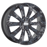 Set 4 Folii Imprimate Outdoor cu EcoSolvent, autoadezive, pentru decorarea jantelor auto, dimetru 60 cm, model FJT-31 - imagine 3