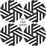 Set 4 Folii Imprimate Outdoor cu EcoSolvent, autoadezive, pentru decorarea jantelor auto, dimetru 60 cm, model FJT-37 - imagine 4