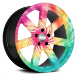 Set 4 Folii Imprimate Outdoor cu EcoSolvent, autoadezive, pentru decorarea jantelor auto, dimetru 60 cm, model FJT-39 - imagine 3