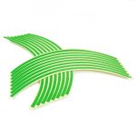 Set 16 inele din autocolant pentru jante culoare Verde Lucios - imagine 2